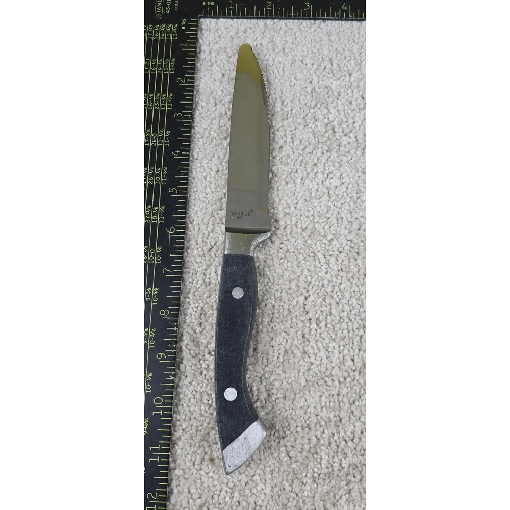World Tableware 292 Steak Knife Black Serrated‎ Blade Stainless Steel